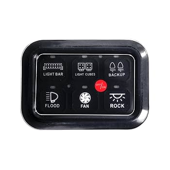 Amazon.com: Auxbeam 6 Gang Switch Panel (Blue) + Waterproof